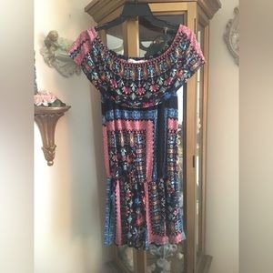 Re:VaVa colorful on/off shoulder romper/pockets